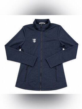 Royal Caribbean Port Authority Women's Small Navy Fleece Full Zip Jacket